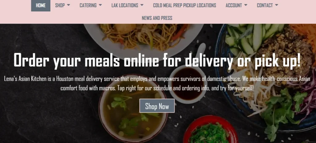Bästa webbdesign för mat: Trendiga idéer och exempel 83 Lenas asiatiska kök
