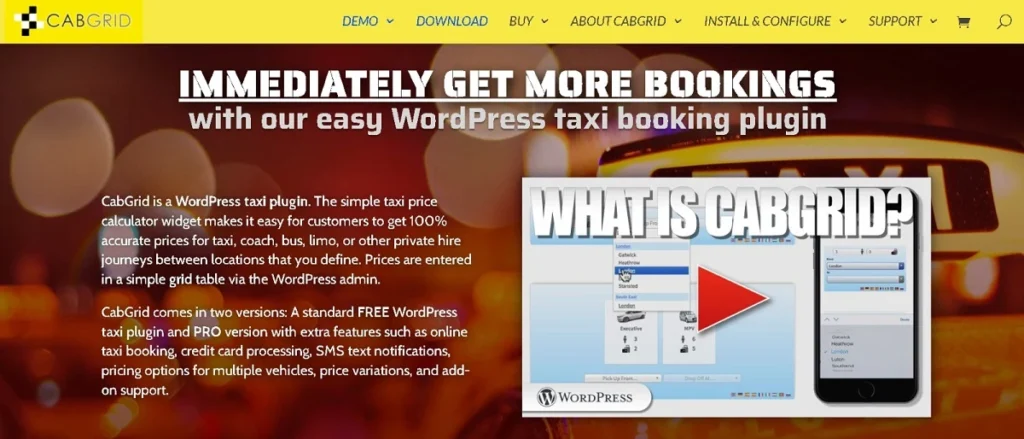 I migliori plugin per la prenotazione di taxi per WordPress: le migliori scelte del 2025 83 Cabgrid