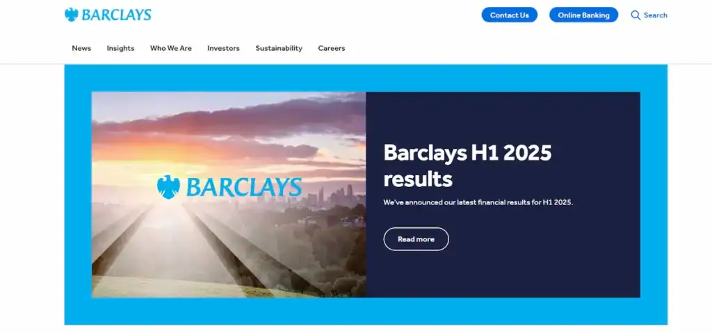 Meilleurs sites web de services financiers : tendances et exemples de conception UX 88 Barclays