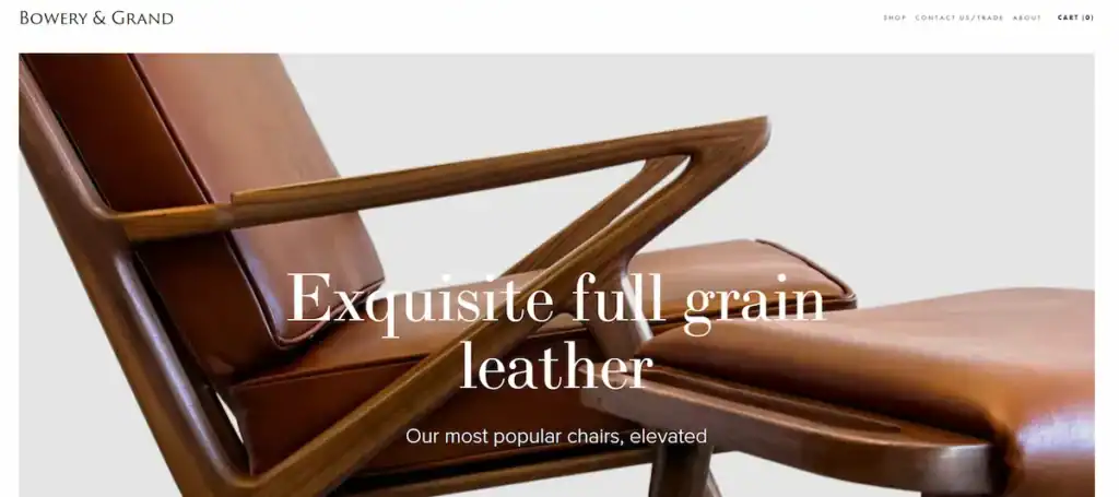 Beispiele und Designideen für die besten Webseiten von Kunsthandwerkern (84) Bowery & Grand