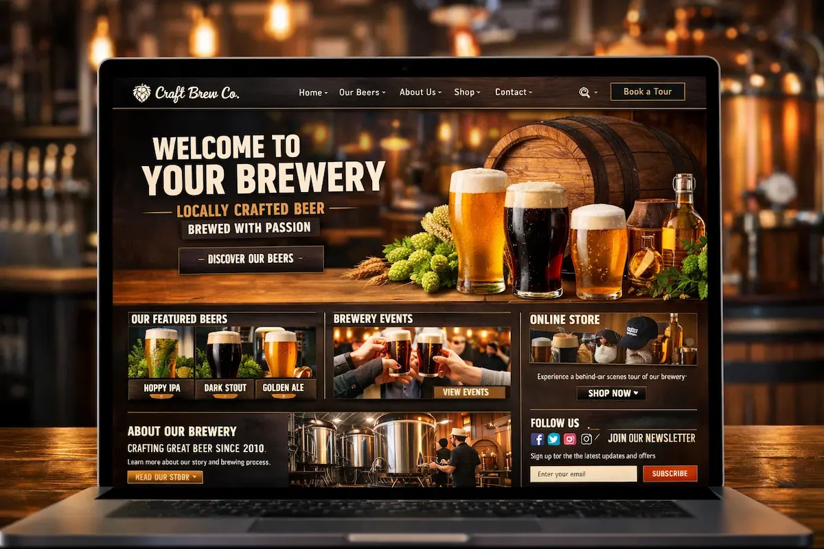Wie gestaltet man eine individuelle Brauerei-Website in WordPress? 78 Website für individuelle Brauereien