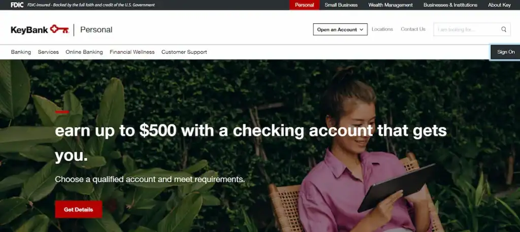 Meilleurs sites web de services financiers : tendances et exemples de conception UX (85) KeyBank
