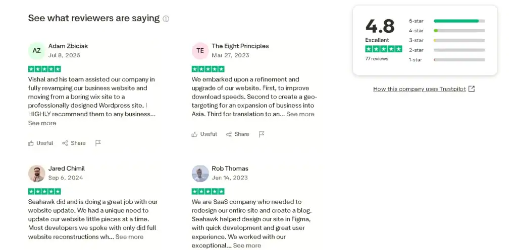 Hur man väljer en WordPress-byrå som inte förstör ditt företag? 80 Seahawk-recensioner