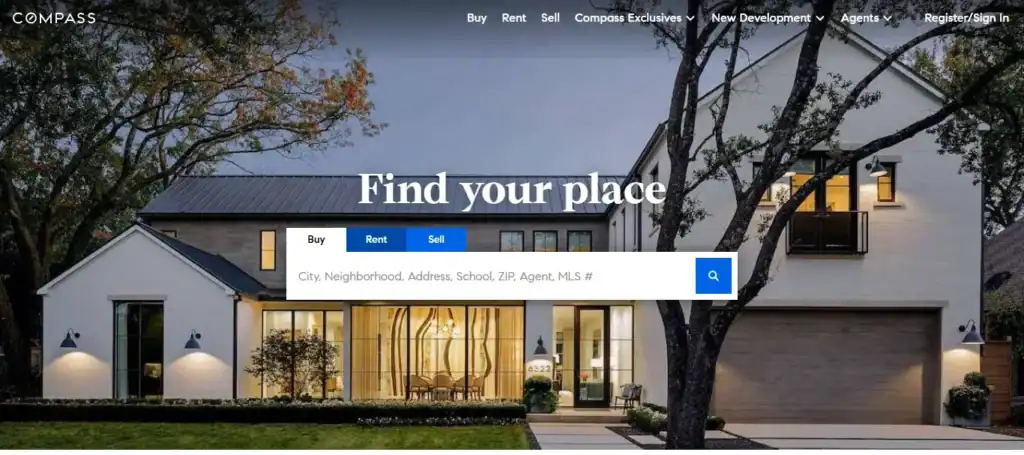 最高の不動産ウェブサイトデザインのアイデアと事例 81 コンパス