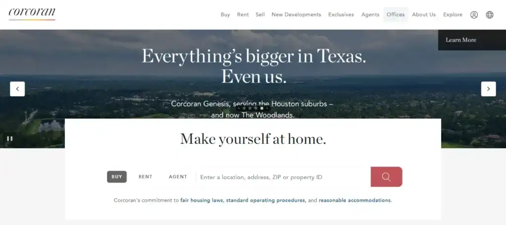 最高の不動産ウェブサイトデザインのアイデアと例 87 コーコラン