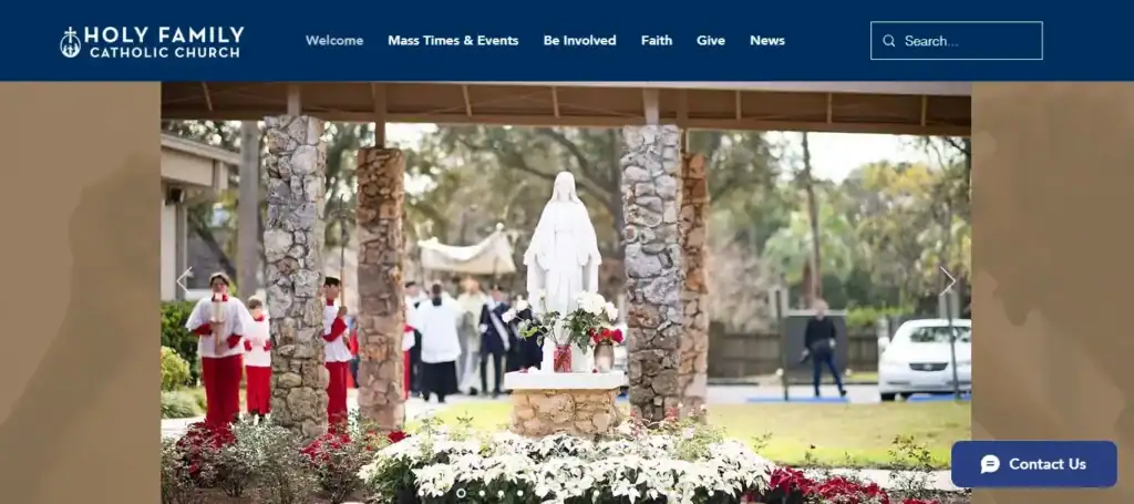 あなたを刺激する最高のカトリック教会ウェブデザインのアイデアと例 79 ホーリーファミリーオーランドカトリック教区のウェブデザイン
