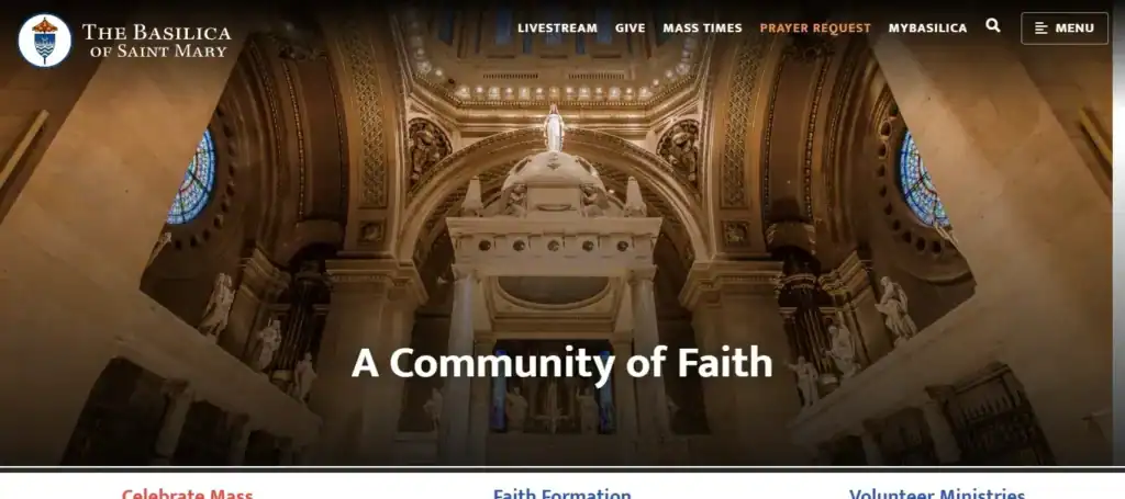 あなたを刺激する最高のカトリック教会ウェブデザインのアイデアと例 82 メアリーカトリック教区のウェブデザイン