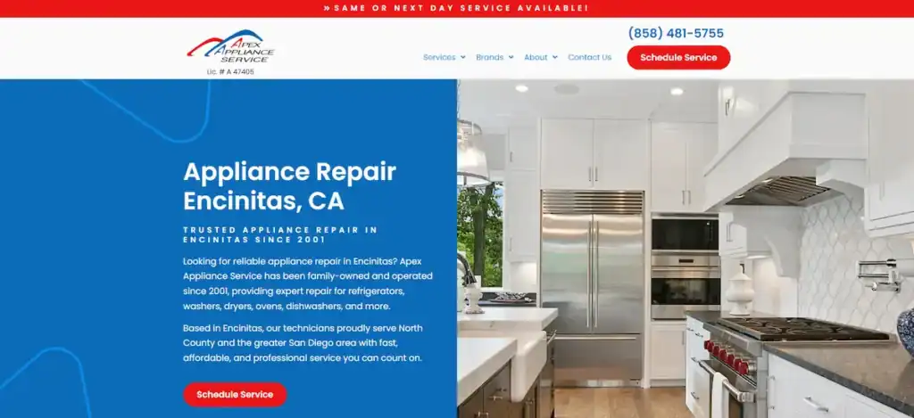 أفضل أمثلة وأفكار تصميم مواقع إصلاح الأجهزة المنزلية 81 خدمة أجهزة أبيكس