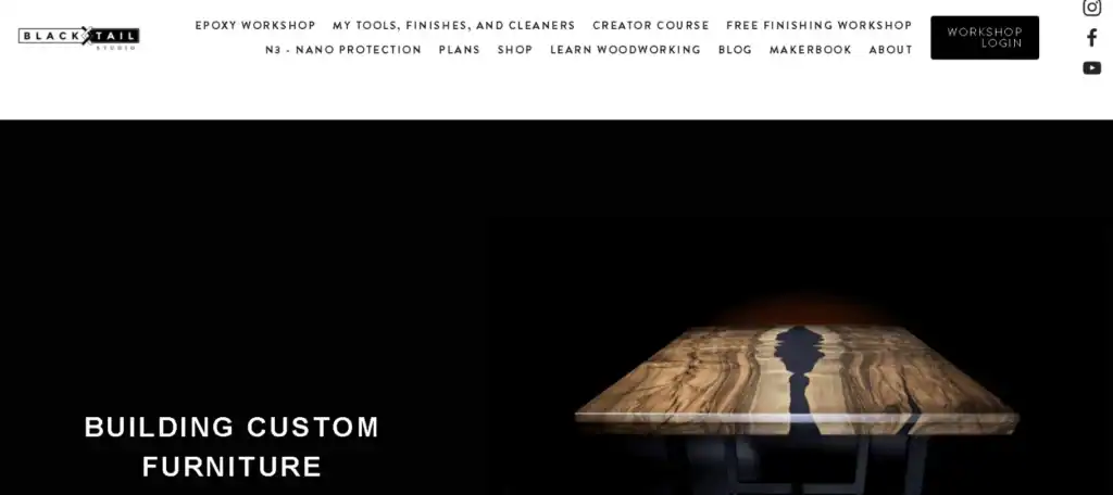 木工のインスピレーションを得るのに最適なウェブサイト80選 ブラックテール