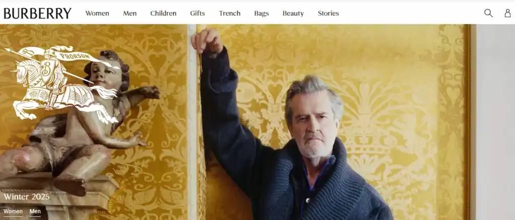 2025年のベストファッションウェブサイト:刺激的なウェブデザインアイデア82選 バーバリー