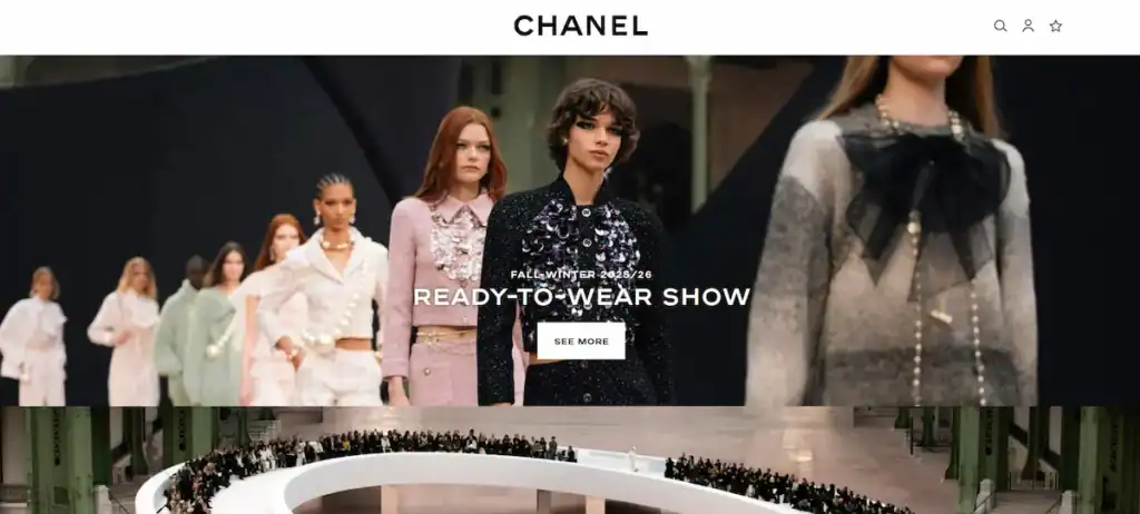 2025年のベストファッションウェブサイト:刺激的なウェブデザインアイデア81選 シャネル