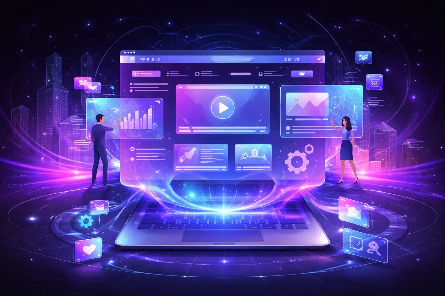 Tendencias en el diseño de sitios web holográficos en 2026: El futuro de la interfaz de usuario 78 Diseño de sitios web holográficos