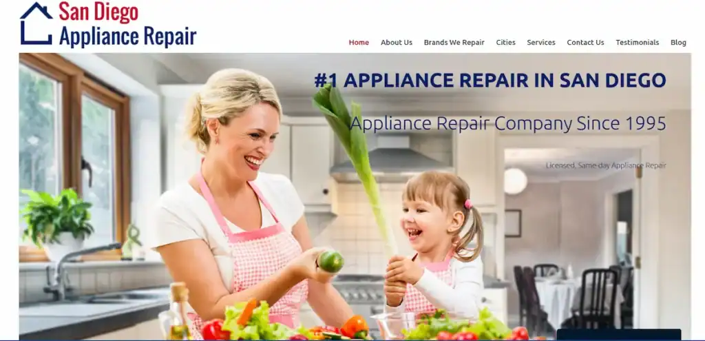 أفضل أمثلة وأفكار تصميم مواقع إصلاح الأجهزة المنزلية 85 إصلاح الأجهزة المنزلية في سان دييغو
