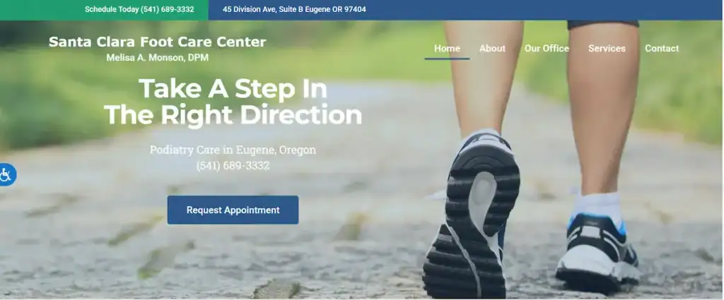 Los mejores sitios web de podólogos con ideas de diseño que puedes usar (80 ejemplos) Santa Clara