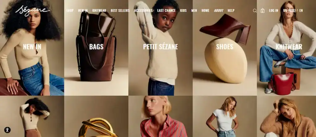 2025年のベストファッションウェブサイト:刺激的なウェブデザインアイデア86選 セザンヌ