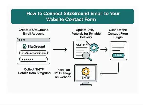How to Connect SiteGround Email to Website Contact Form? 78 steps to connect SiteGround Email