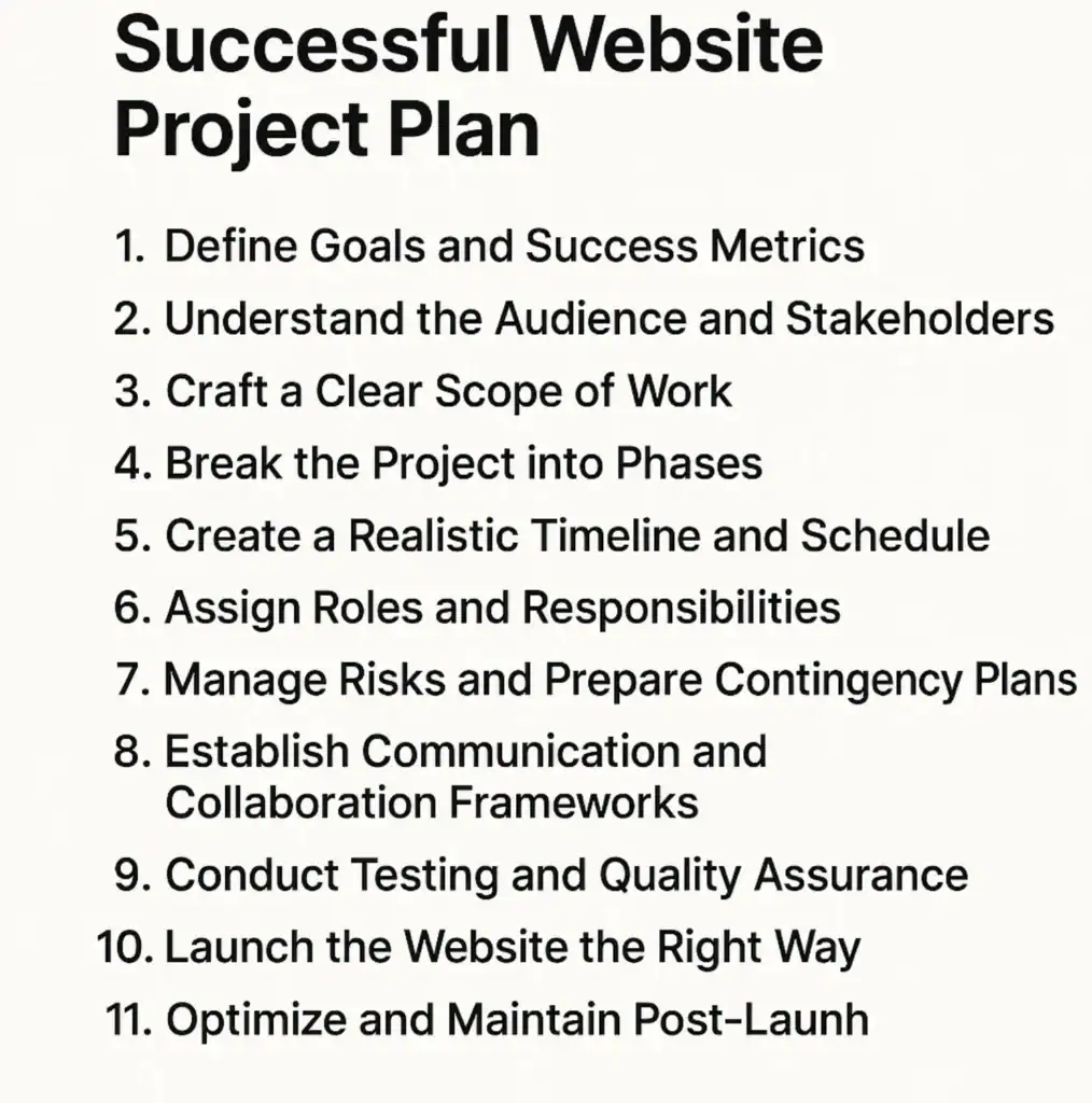How to Create a Website Project Plan That Guarantees Success? 78 steps to create website project plan