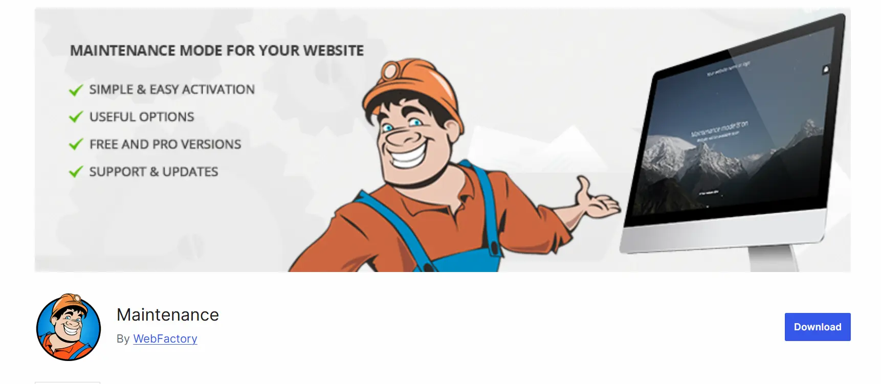 Best WordPress Maintenance Mode Plugins (Free + Premium) 85 Maintenance by WebFactory