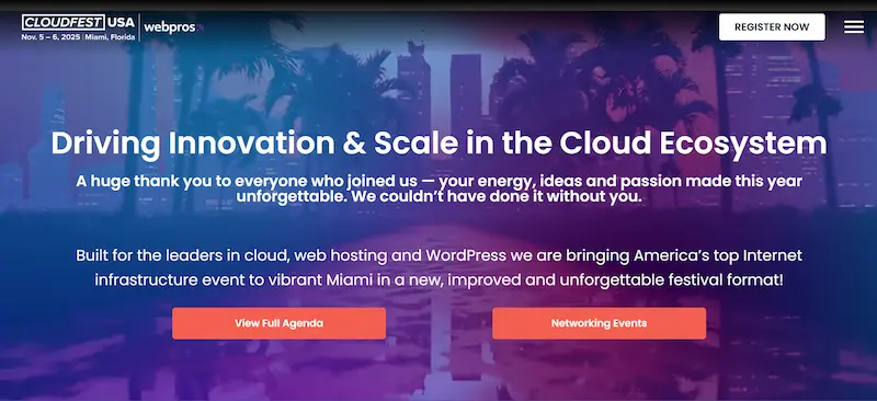 CloudFest USA 2025-resumé: Netværk, tankelederskab og næste generations cloud 78 CloudFest USA 2025 Hjemmeside