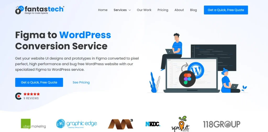 Best Figma to WordPress Conversion Service Providers 81 Fantastech