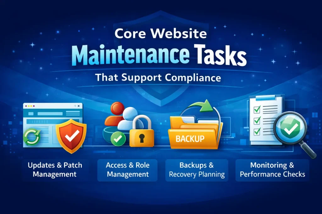 How Website Maintenance and Care Helps with Regulatory Compliance 79 Key website maintenance tasks for compliance