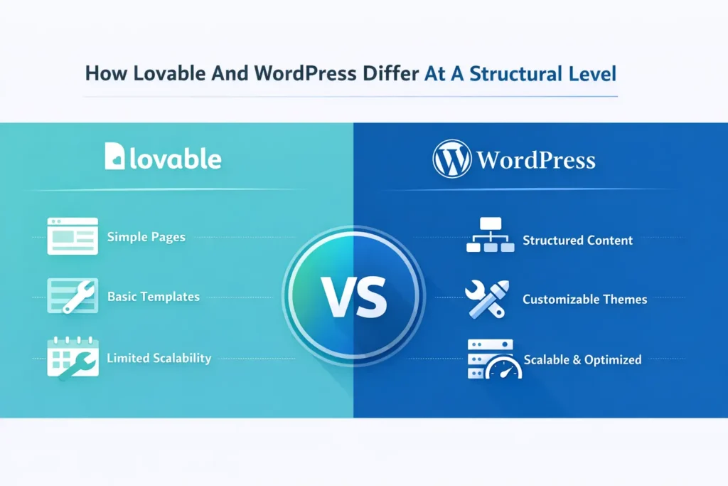 Conversão de Lovable para WordPress: Uma Análise Detalhada 79 Adorável vs WordPress