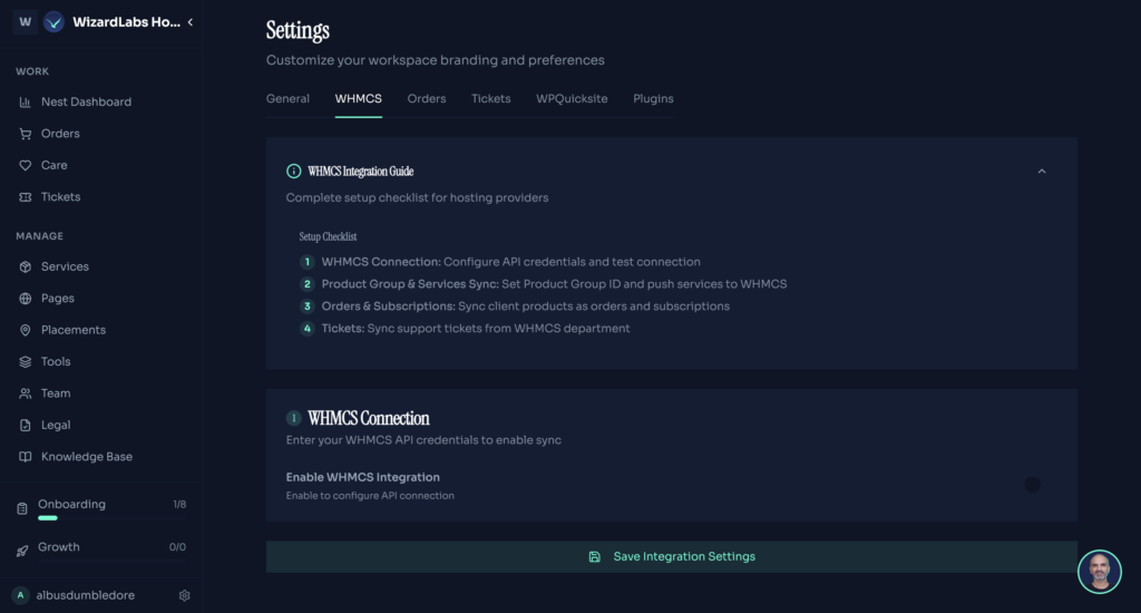 Seahawk lanserar Pro Services Platform (PSP) för webbhotell och WordPress-leverantörer 81 WHMCS-integration
