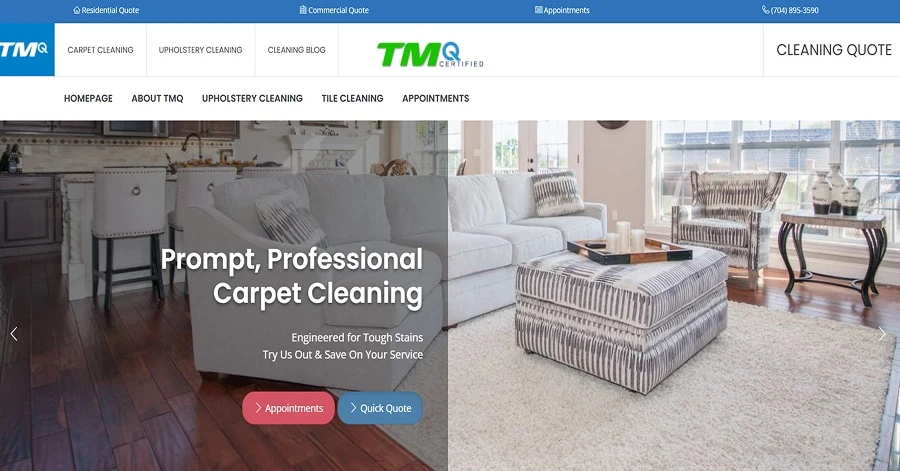 دروس في التصميم من أفضل مواقع تنظيف السجاد 87 مواقع TMQ لتنظيف السجاد