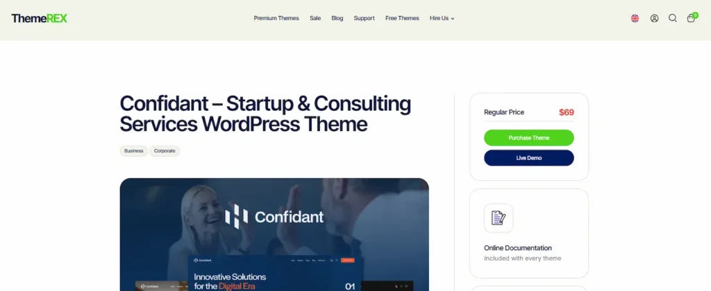Best Corporate Website Themes for Modern Businesses in 2026 84 ThemeREX Confidant Theme