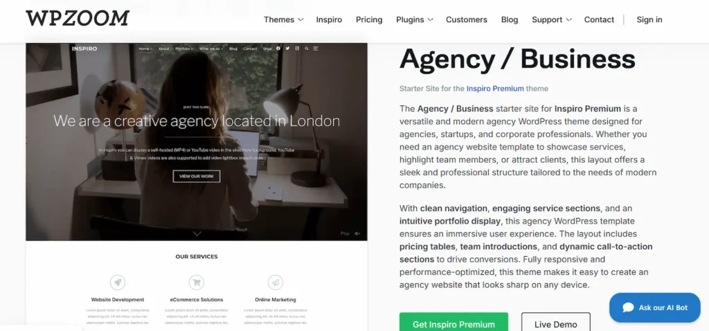 Best Corporate Website Themes for Modern Businesses in 2026 83 WPZoom agency or business theme
