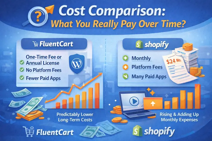 FluentCart vs. Shopify: Die bessere Wahl für WordPress-Shops 83 Kostenvergleich von E-Commerce-Plattformen: Fluentcart vs. Shopify