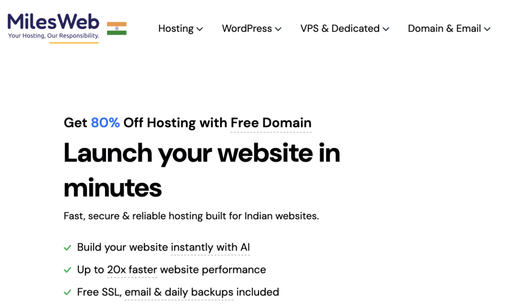 MilesWeb-anmeldelse for 2026: Hastighed, priser og support testet 78 milesweb anmeldelse 2026