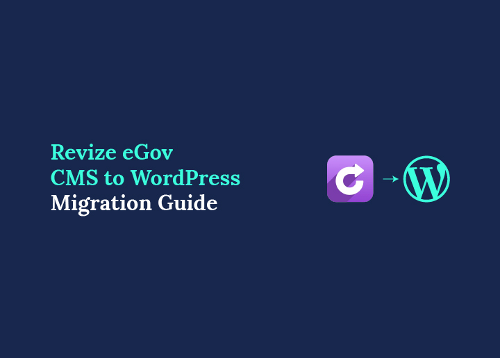 Revidera migrering från eGov CMS till WordPress