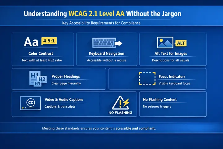 Conformidade com a ADA para sites governamentais em WordPress 78 Compreendendo as WCAG 21 Nível AA
