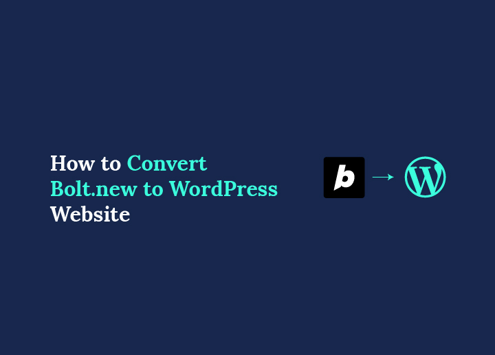 Konvertera Boltnew till WordPress-webbplats