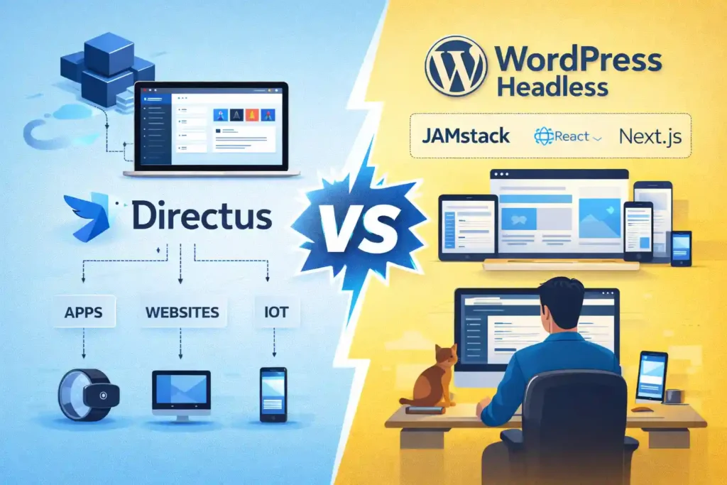 Directus vs WordPress Headless: Vilken presterar bäst? 80 Jämförelse av Directus och WordPress Headless