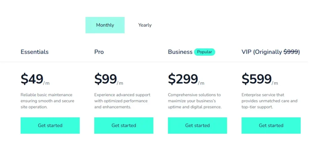 WordPress-priser: Hvor meget koster et WordPress-websted? 87 Vedligeholdelse og pleje af Seahawk WordPress-hjemmesider