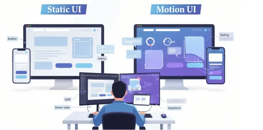 Statiskt användargränssnitt kontra rörelsegränssnitt i WordPress webbutveckling: En praktisk guide 78 Statiskt användargränssnitt kontra rörelsegränssnitt