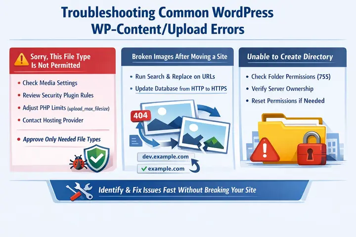 Allt du behöver veta om WordPress WP-Innehåll/Uploads-mapp 80 Felsökning av vanliga wp-content/uploads-fel