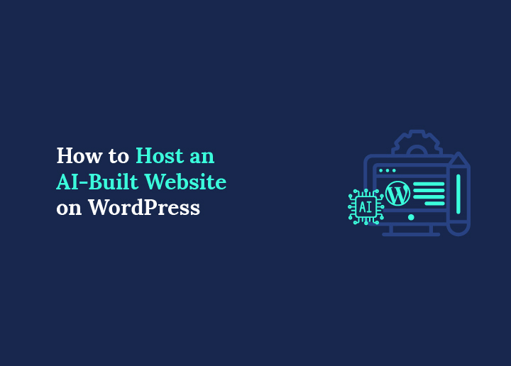 värd för en AI-byggd webbplats på WordPress