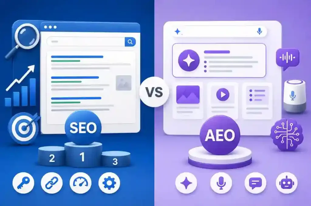 AEOとSEO:違いは何?あなたのウェブサイトにはどちらが必要なの? 80 AEOとSEOの比較