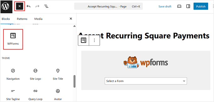 Guía para configurar pagos recurrentes de Square en WordPress sin WooCommerce (2026) 78 Pagos recurrentes de Square con WPForms
