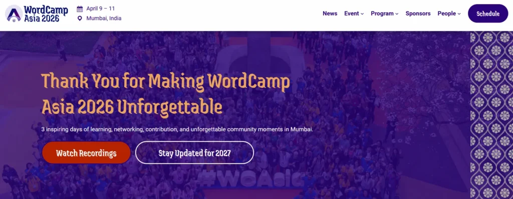 WordCamp Asia 2026 ムンバイのハイライト:主なポイントとコミュニティの瞬間 78 ムンバイで開催されるWordCamp Asia 2026