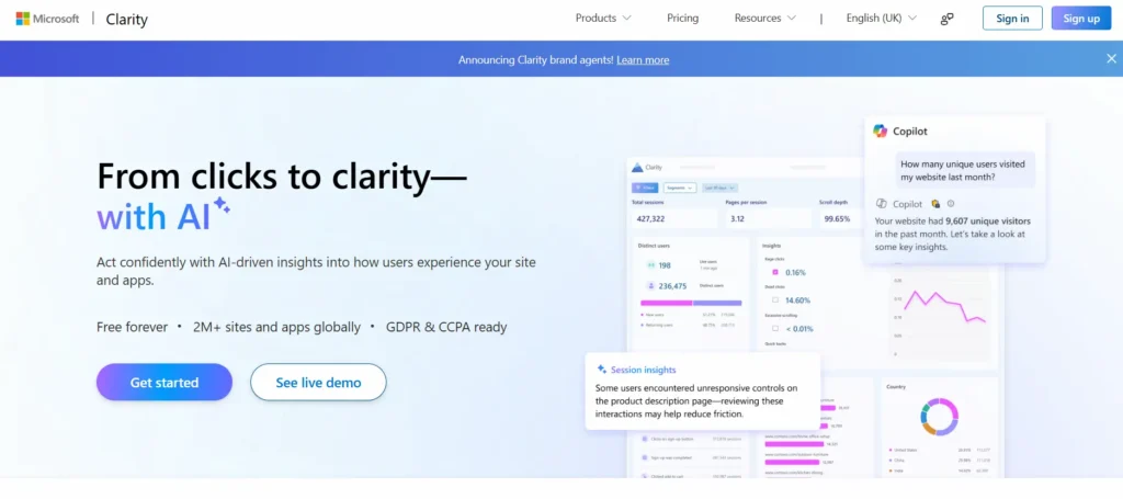 Hoe voeg je heatmaps toe aan je WordPress-site: een complete handleiding voor beginners 79 Microsoft Clarity